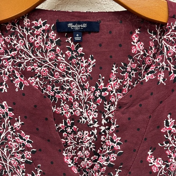 Madewell Silk Lassi Flower Mini Dress 6 - Picture 4 of 9